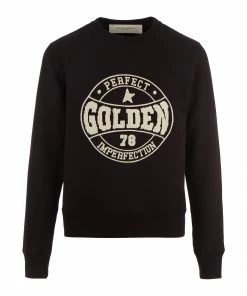 GOLDEN GOOSE Sweatshirt Athena Coton Noir