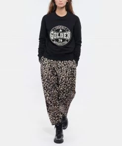 GOLDEN GOOSE Sweatshirt Athena Coton Noir -Boutique MAJESTIC FILATURES unnamed file 2275