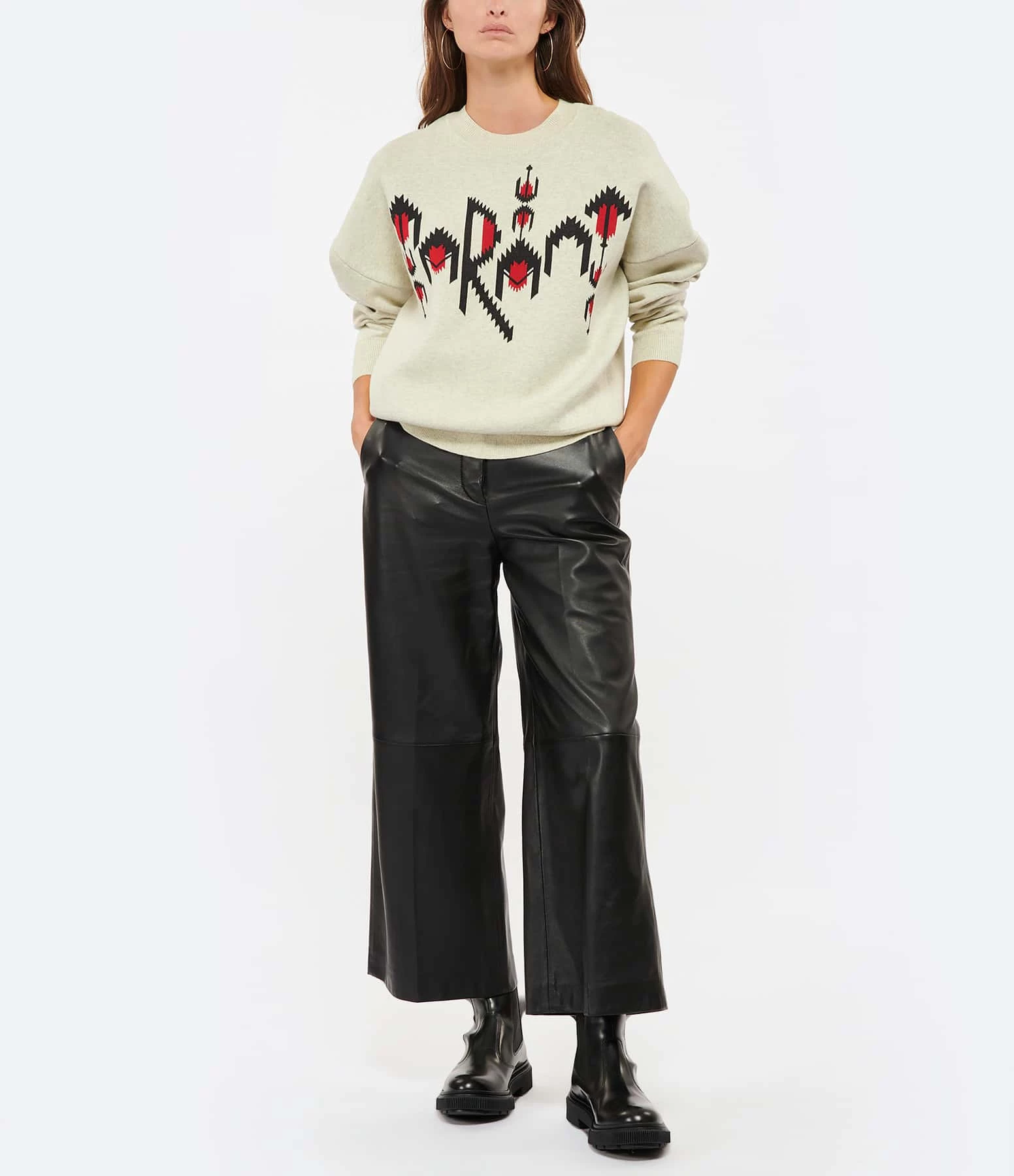 ISABEL MARANT ÉTOILE Pull Adison Coton Gris Clair 6 ISABEL MARANT ÉTOILE Pull Adison Coton Gris Clair – Image 4