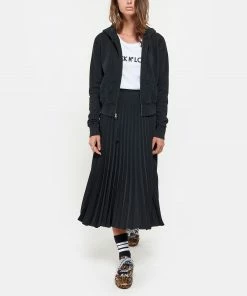 NILI LOTAN Sweatshirt Zippé Callie Coton Noir Délavé -Boutique MAJESTIC FILATURES unnamed file 2288