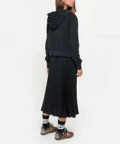 NILI LOTAN Sweatshirt Zippé Callie Coton Noir Délavé -Boutique MAJESTIC FILATURES unnamed file 2289