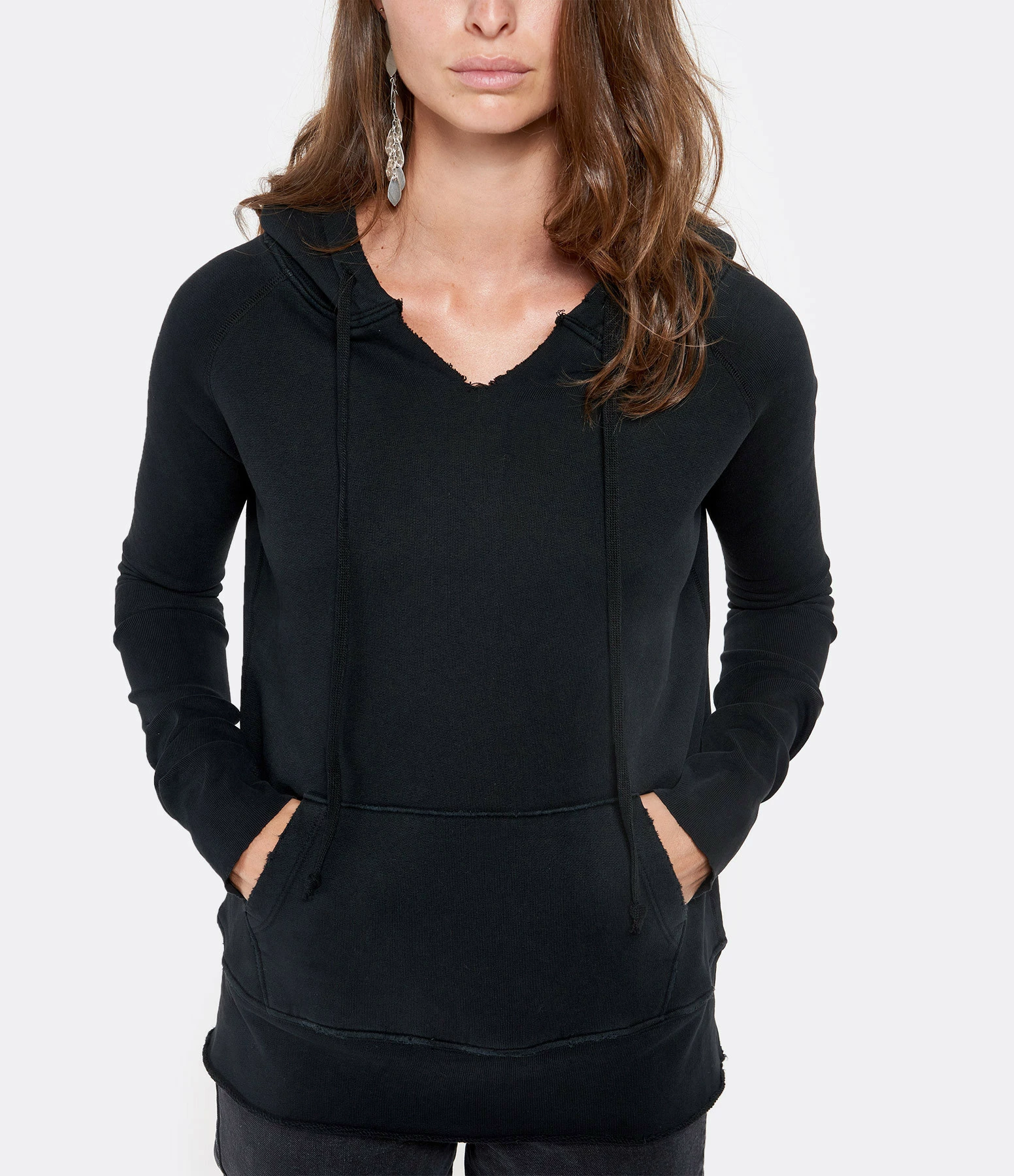 NILI LOTAN Sweatshirt Janie Coton Noir Délavé 5 NILI LOTAN Sweatshirt Janie Coton Noir Délavé – Image 3