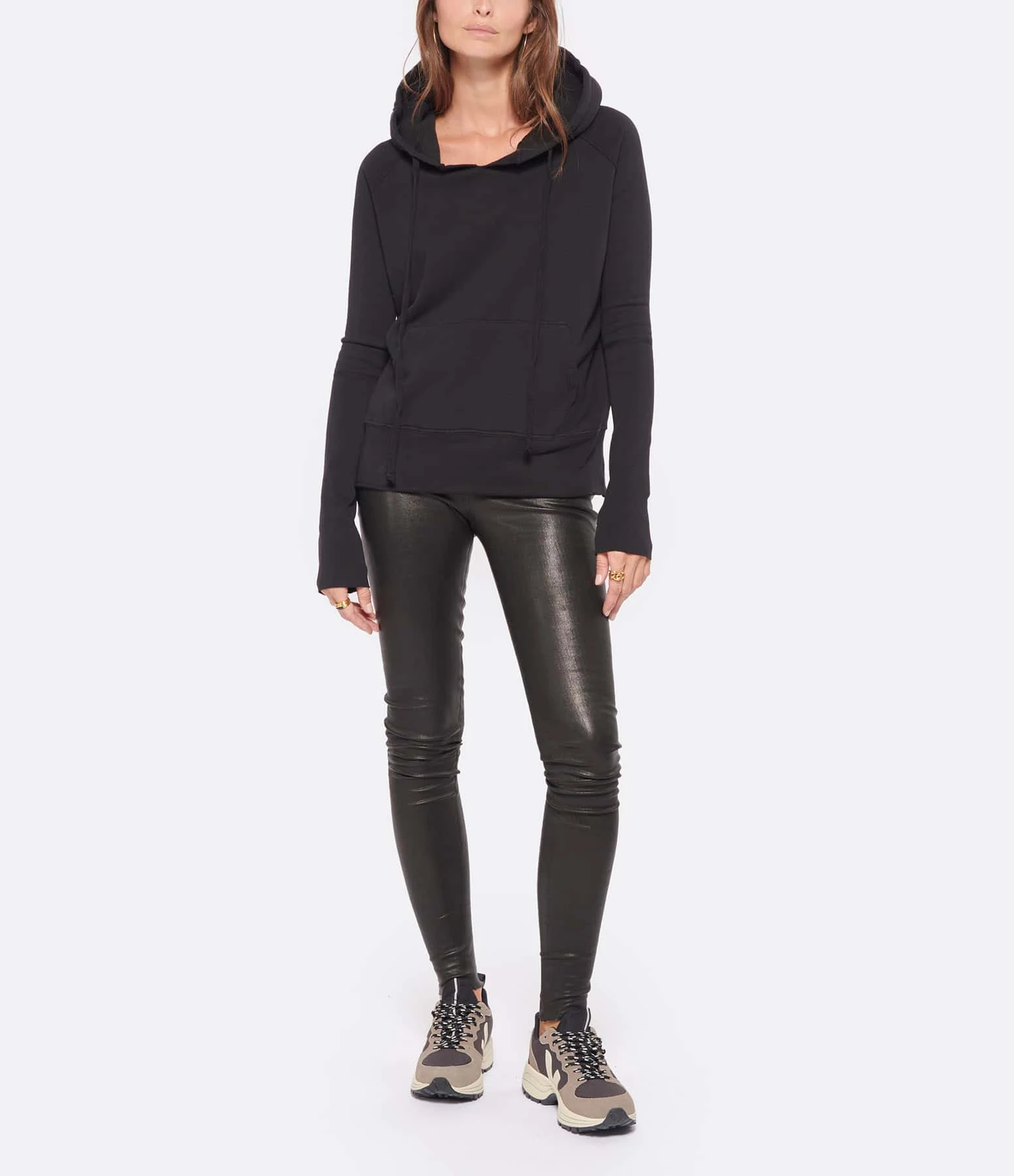 NILI LOTAN Sweatshirt Janie Coton Noir Délavé 6 NILI LOTAN Sweatshirt Janie Coton Noir Délavé – Image 4