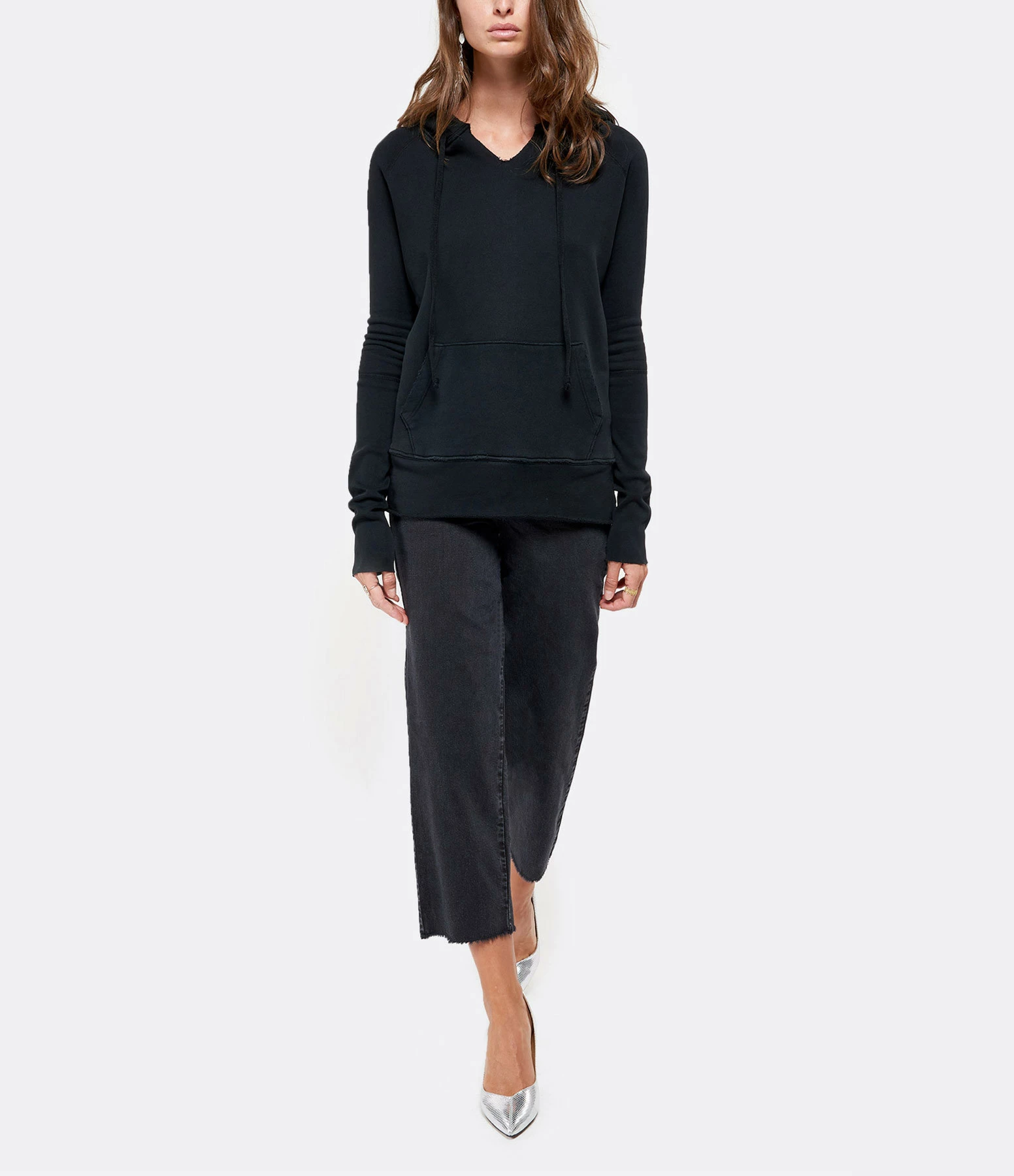 NILI LOTAN Sweatshirt Janie Coton Noir Délavé 7 NILI LOTAN Sweatshirt Janie Coton Noir Délavé – Image 5