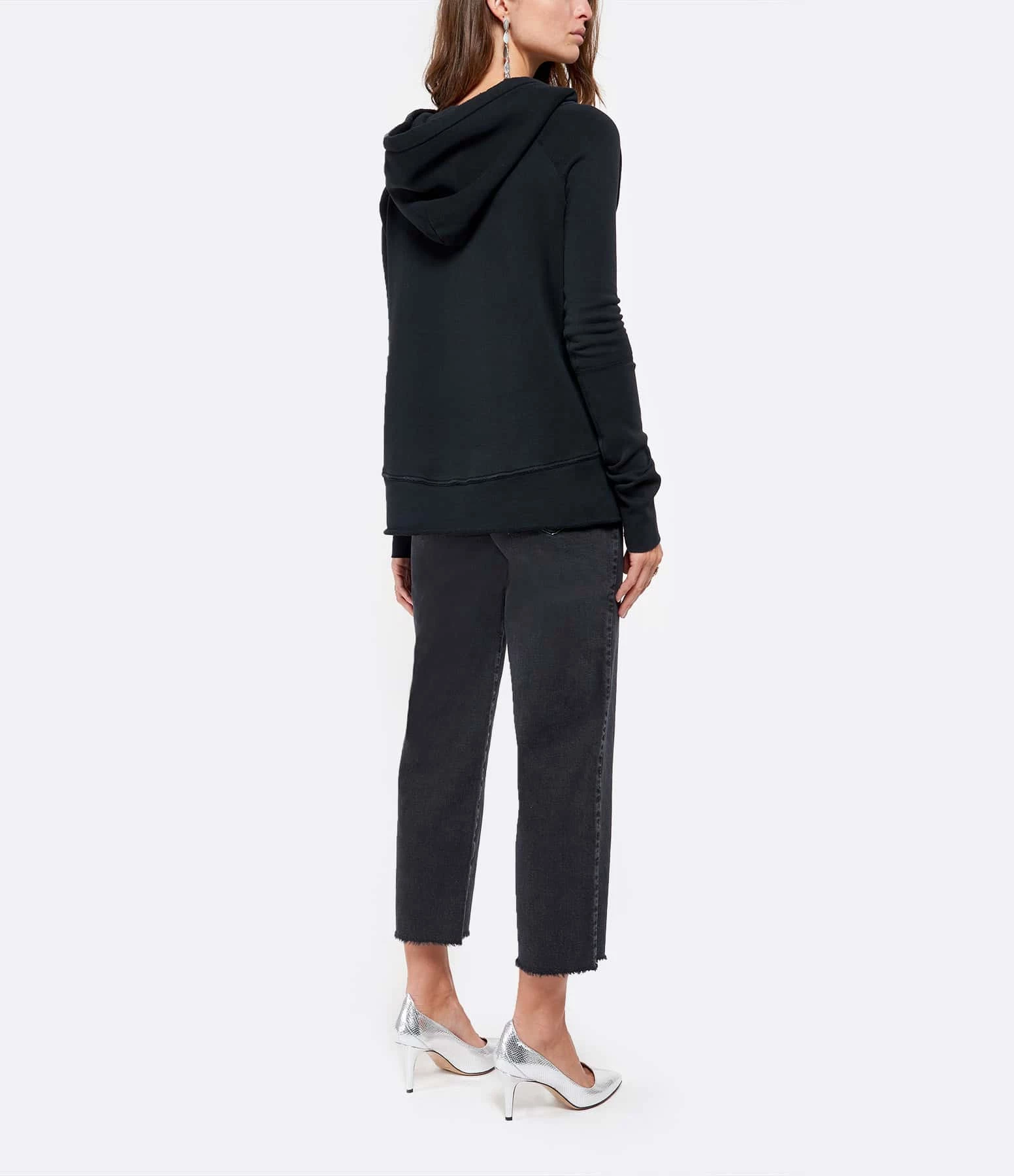 NILI LOTAN Sweatshirt Janie Coton Noir Délavé 8 NILI LOTAN Sweatshirt Janie Coton Noir Délavé – Image 6