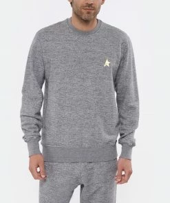 GOLDEN GOOSE Sweatshirt Homme Archibald Étoile Coton Gris -Boutique MAJESTIC FILATURES unnamed file 2317