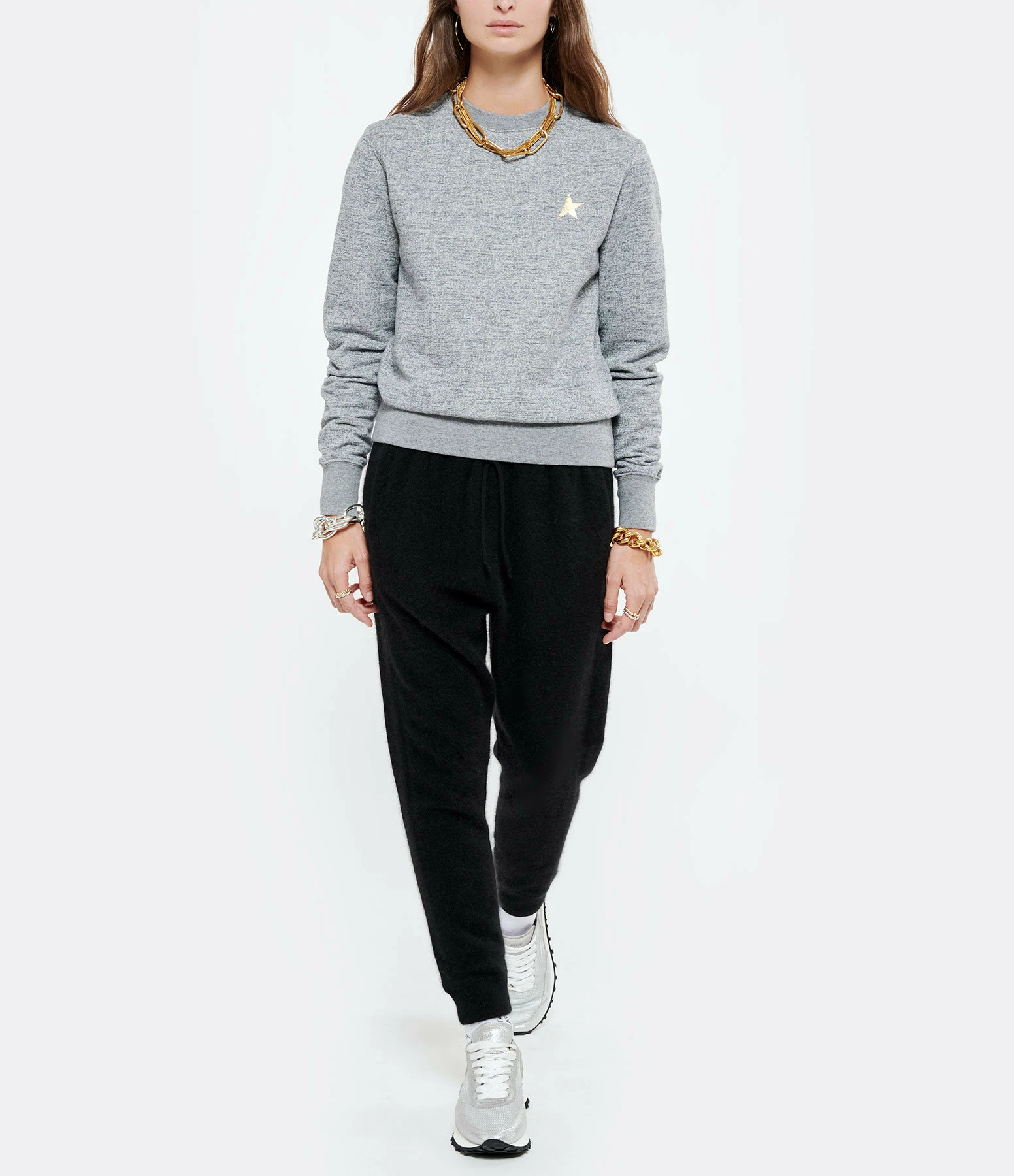 GOLDEN GOOSE Sweatshirt Athena Étoile Coton Gris 8 GOLDEN GOOSE Sweatshirt Athena Étoile Coton Gris – Image 6