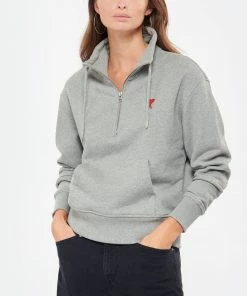 AMI PARIS Sweatshirt Zip Ami De Cœur Coton Biologique Gris 10 AMI PARIS Sweatshirt Zip Ami De Cœur Coton Biologique Gris -Boutique MAJESTIC FILATURES unnamed file 2331 scaled