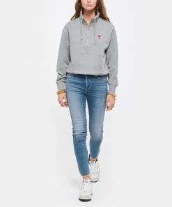 AMI PARIS Sweatshirt Zip Ami De Cœur Coton Biologique Gris 15 AMI PARIS Sweatshirt Zip Ami De Cœur Coton Biologique Gris -Boutique MAJESTIC FILATURES unnamed file 2336
