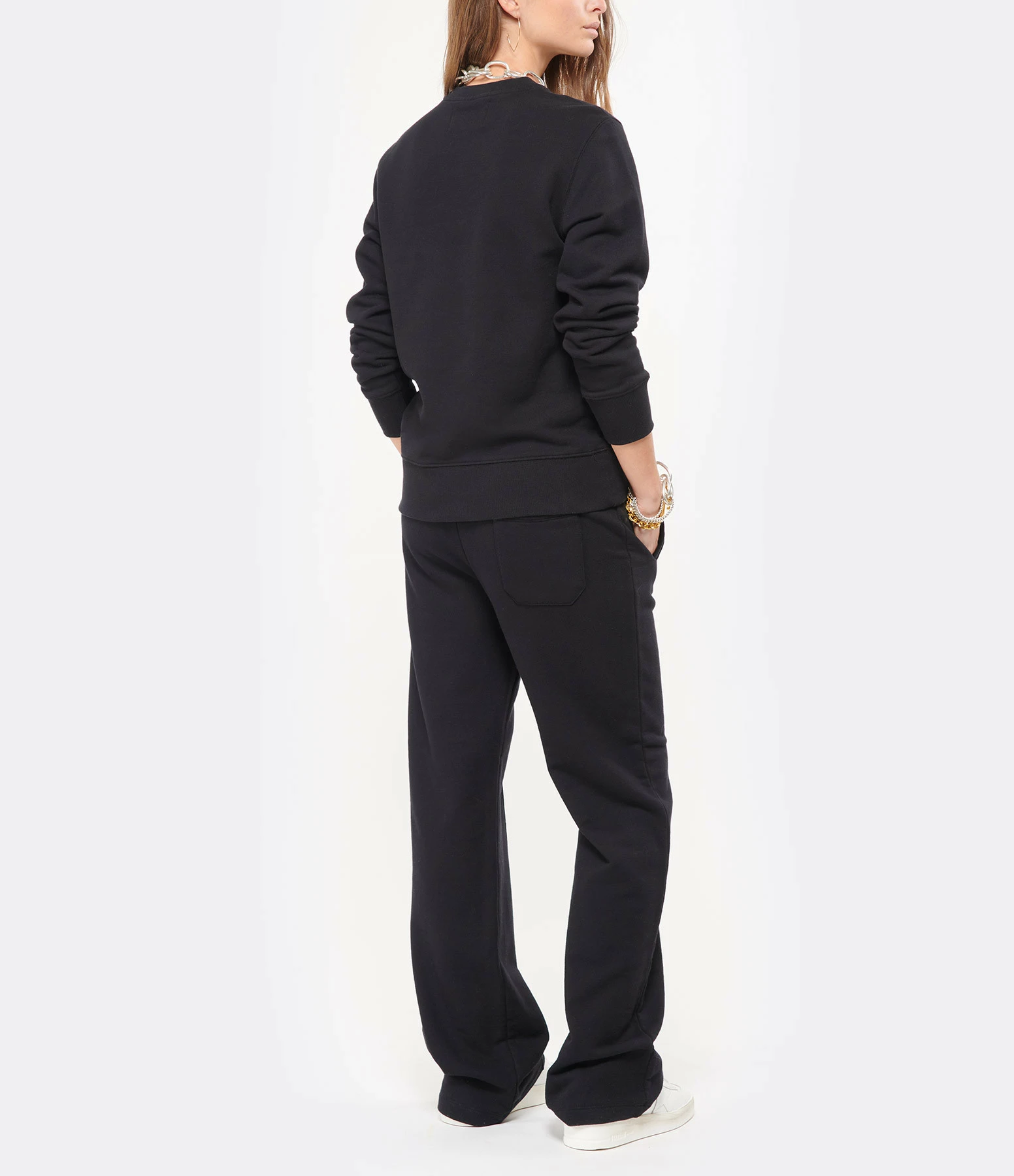 GOLDEN GOOSE Sweatshirt Athena Coton Noir 7 GOLDEN GOOSE Sweatshirt Athena Coton Noir – Image 5