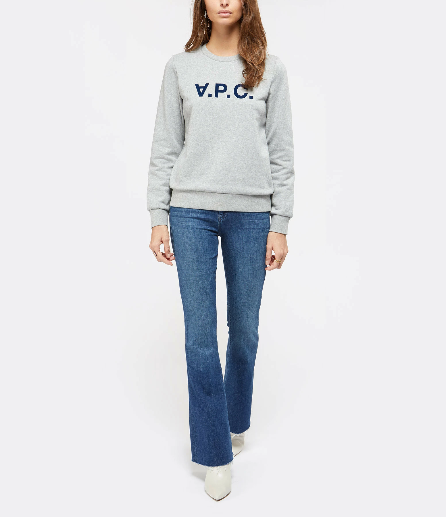 A.P.C. Sweatshirt Viva Coton Gris Chiné 5 A.P.C. Sweatshirt Viva Coton Gris Chiné – Image 3