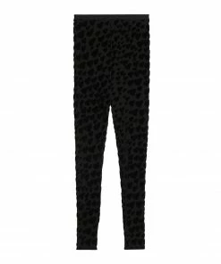 AMI PARIS Legging Ami De Cœur Coton Noir