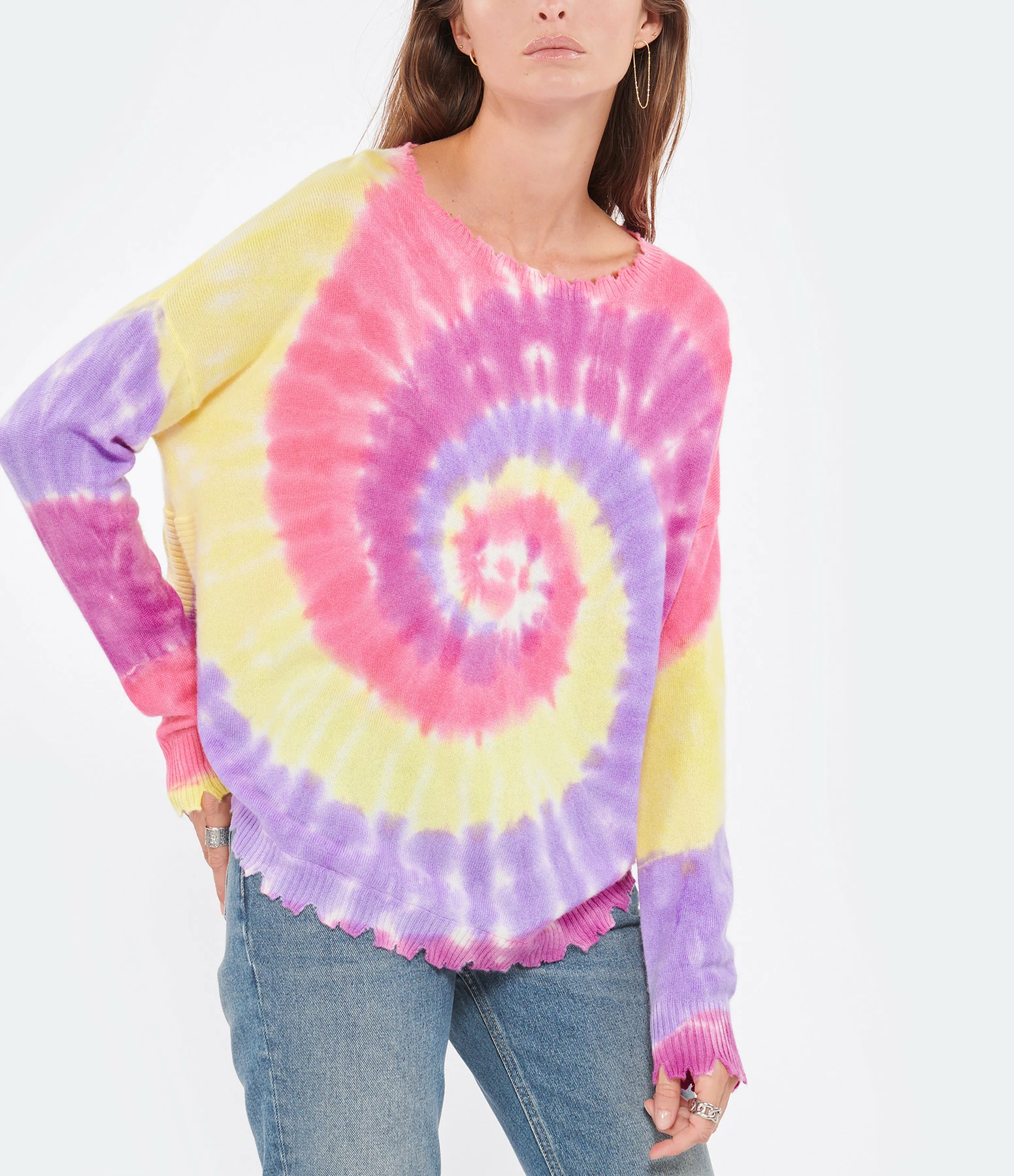 KUJTEN Pull Mela Sunny Col Rond Cachemire Violet 5 KUJTEN Pull Mela Sunny Col Rond Cachemire Violet – Image 3