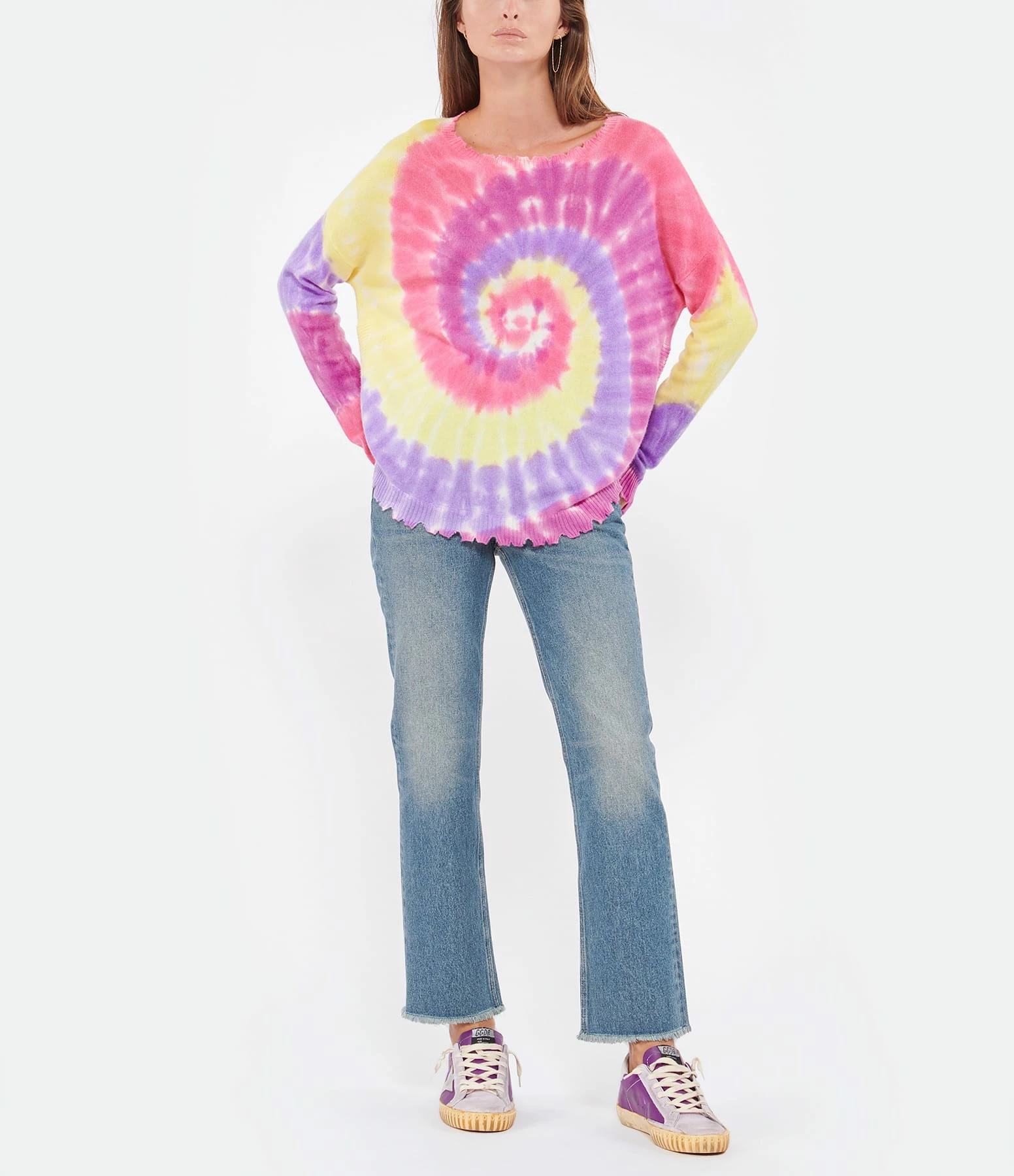KUJTEN Pull Mela Sunny Col Rond Cachemire Violet 6 KUJTEN Pull Mela Sunny Col Rond Cachemire Violet – Image 4