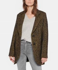 VANESSA BRUNO Veste Blazer Marc Laine Noir Caramel -Boutique MAJESTIC FILATURES unnamed file 2424