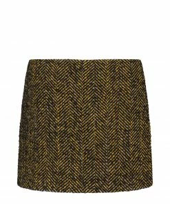 VANESSA BRUNO Jupe Tolmia Laine Noir Caramel