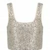 SELF PORTRAIT Top Sequins Argenté -Boutique MAJESTIC FILATURES unnamed file 2437
