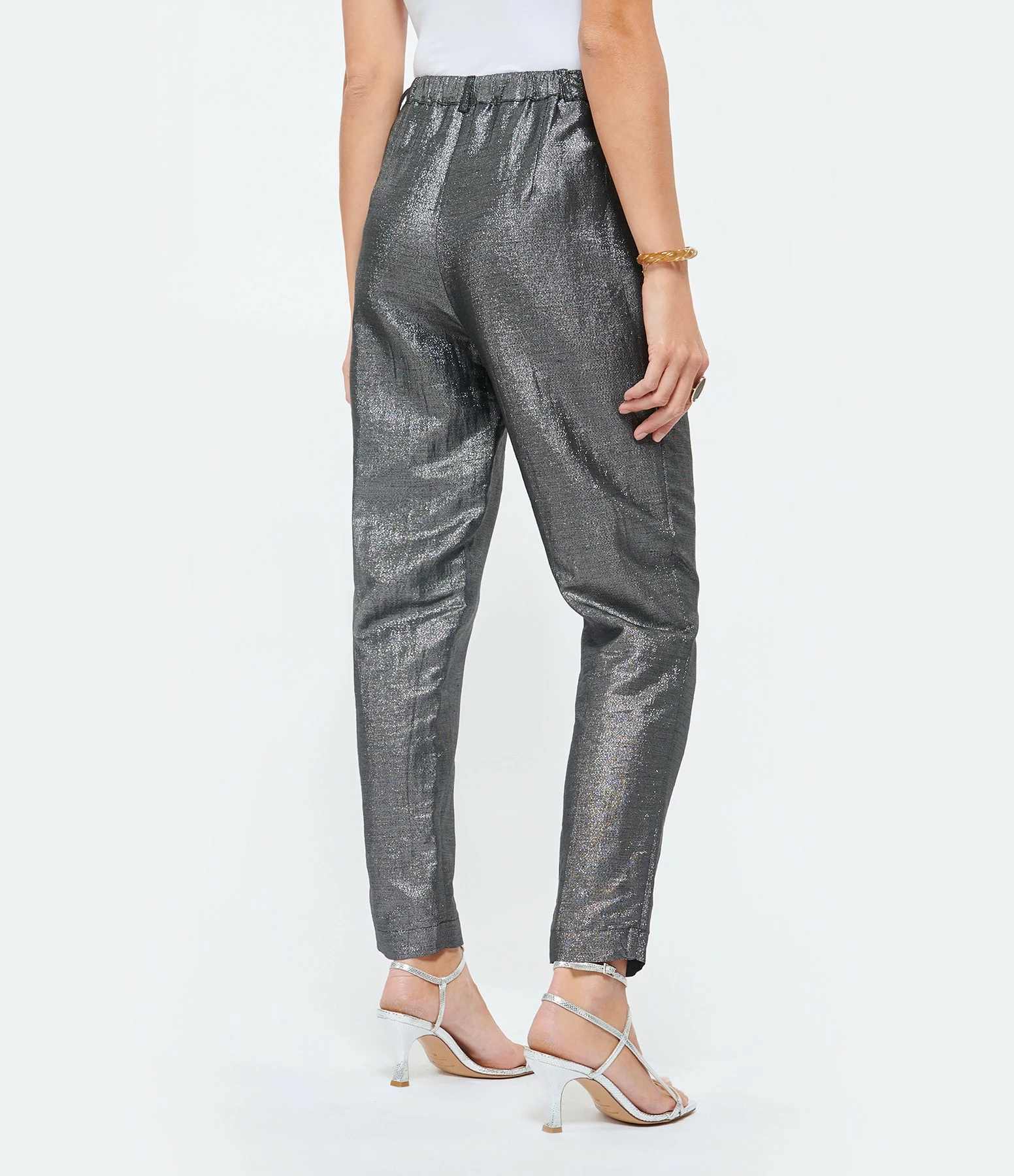 JEANNE VOULAND Pantalon Hana Lin Lurex Noir 7 JEANNE VOULAND Pantalon Hana Lin Lurex Noir – Image 5