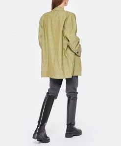 GANNI Veste Blazer Slub Check Kaki 9 GANNI Veste Blazer Slub Check Kaki -Boutique MAJESTIC FILATURES unnamed file 2466