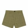 GANNI Short Slub Check Kaki -Boutique MAJESTIC FILATURES unnamed file 2467