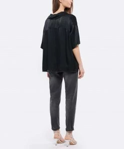 JEANNE VOULAND Chemise Hella Satin Noir -Boutique MAJESTIC FILATURES unnamed file 2488