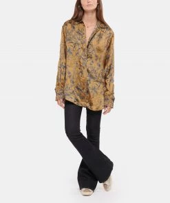 GOLDEN GOOSE Chemise Journey Marron Bleu -Boutique MAJESTIC FILATURES unnamed file 2549