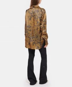 GOLDEN GOOSE Chemise Journey Marron Bleu -Boutique MAJESTIC FILATURES unnamed file 2550