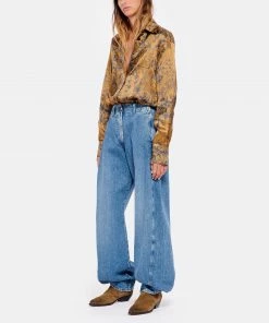 GOLDEN GOOSE Chemise Journey Marron Bleu -Boutique MAJESTIC FILATURES unnamed file 2551