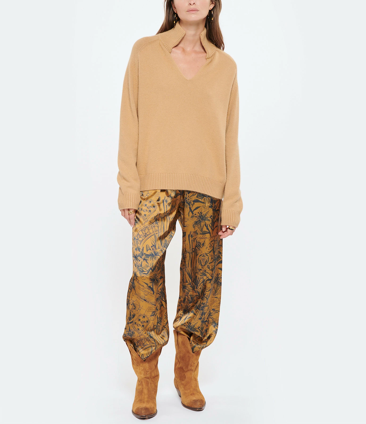 GOLDEN GOOSE Pantalon Journey Marron Bleu 10 GOLDEN GOOSE Pantalon Journey Marron Bleu – Image 8