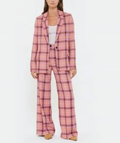 FORTE_FORTE Veste Blazer Tartan Laine Vierge Rose Wow -Boutique MAJESTIC FILATURES unnamed file 2579