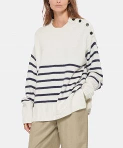 CHARLIE JOE Pull Marinière Rayures Bleu Marine Blanc -Boutique MAJESTIC FILATURES unnamed file 258