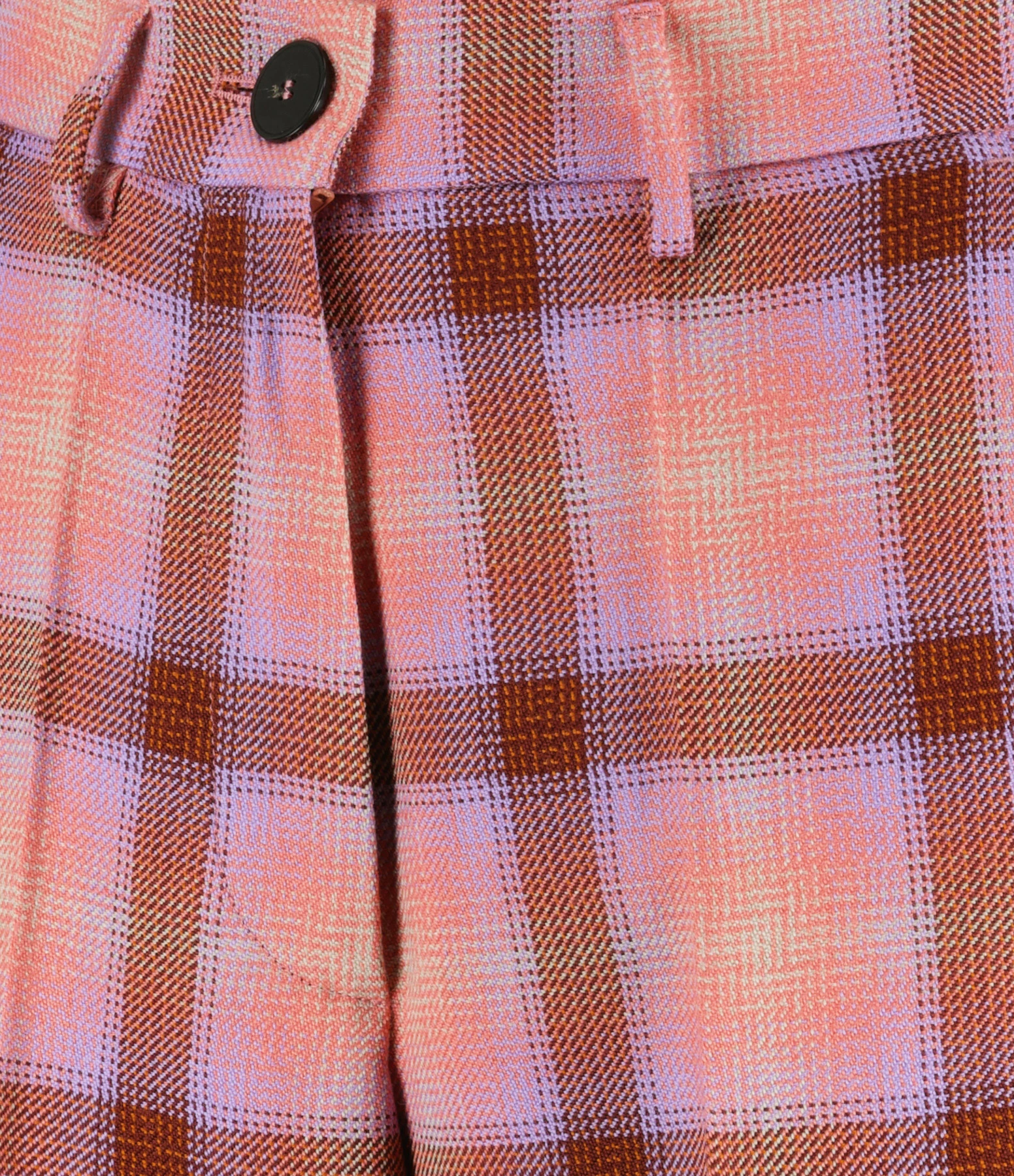 FORTE_FORTE Pantalon Tartan Laine Vierge Rose Wow 4 FORTE_FORTE Pantalon Tartan Laine Vierge Rose Wow – Image 2