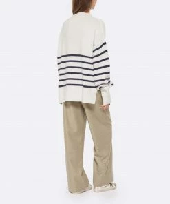 CHARLIE JOE Pull Marinière Rayures Bleu Marine Blanc -Boutique MAJESTIC FILATURES unnamed file 260