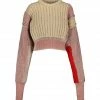MM6 MAISON MARGIELA Pull Court Laine Beige Rouge -Boutique MAJESTIC FILATURES unnamed file 261