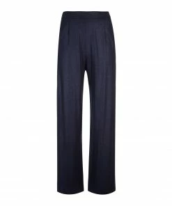 MAJESTIC FILATURES Pantalon Métallique Navy