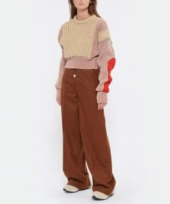 MM6 MAISON MARGIELA Pull Court Laine Beige Rouge 10 MM6 MAISON MARGIELA Pull Court Laine Beige Rouge -Boutique MAJESTIC FILATURES unnamed file 264