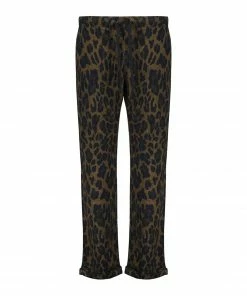 MAJESTIC FILATURES Pantalon Coton Léopard Camel