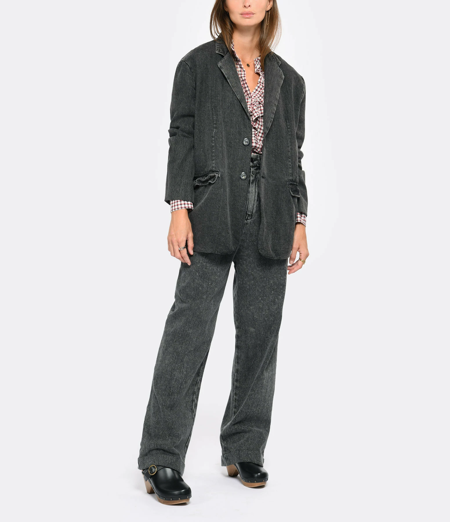 CHARLIE JOE Blazer Nolan Denim Noir Délavé 7 CHARLIE JOE Blazer Nolan Denim Noir Délavé – Image 5