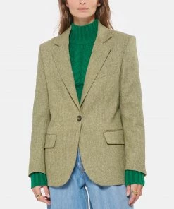 MARGAUX LONNBERG Veste Blazer Duke Laine Vert Tweed -Boutique MAJESTIC FILATURES unnamed file 2696