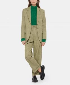 MARGAUX LONNBERG Veste Blazer Duke Laine Vert Tweed -Boutique MAJESTIC FILATURES unnamed file 2700