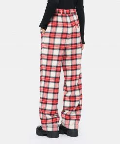 CHARLIE JOE Pantalon Julian Coton Tartan Rouge -Boutique MAJESTIC FILATURES unnamed file 2716