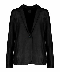MAJESTIC FILATURES Veste Blazer Métallique Noir