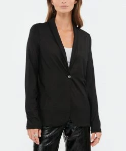 MAJESTIC FILATURES Veste Blazer Métallique Noir -Boutique MAJESTIC FILATURES unnamed file 2719 scaled