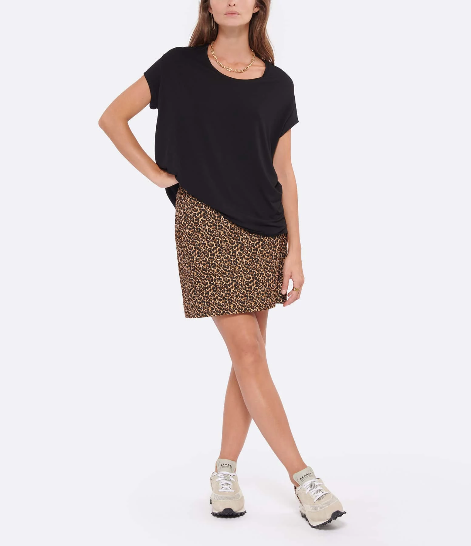 ESSENTIEL ANTWERP Jupe Ceopard Coton Buckthorn Brown 5 ESSENTIEL ANTWERP Jupe Ceopard Coton Buckthorn Brown – Image 3