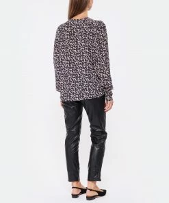 ISABEL MARANT ÉTOILE Blouse Amirya Noir Écru -Boutique MAJESTIC FILATURES unnamed file 2765