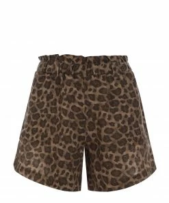 JEANNE VOULAND Short Furcy Lin Imprimé Léopard