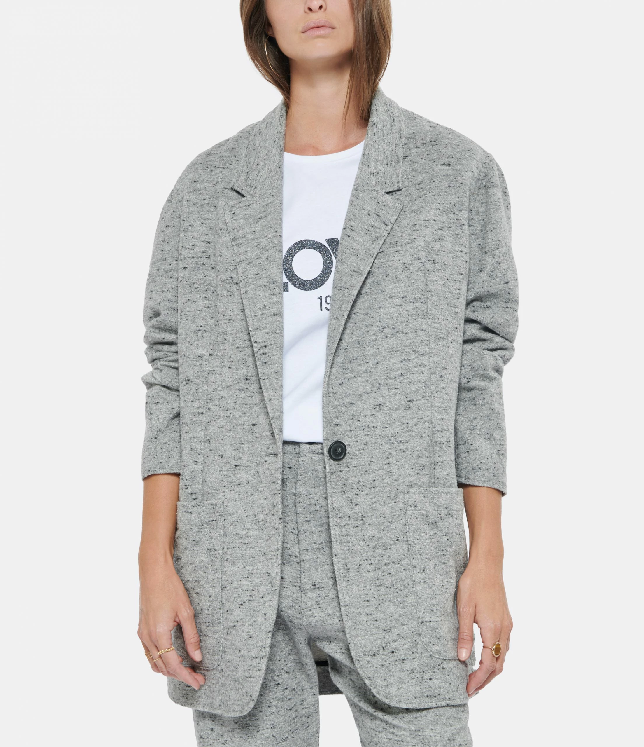 ISABEL MARANT ÉTOILE Veste Blazer Ravena Coton Gris 5 ISABEL MARANT ÉTOILE Veste Blazer Ravena Coton Gris – Image 3