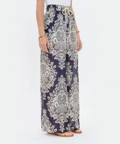ZIMMERMANN Pantalon Pattie Soie Marine -Boutique MAJESTIC FILATURES unnamed file 2840