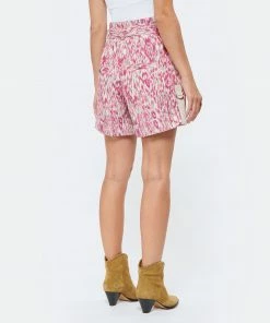 ISABEL MARANT ÉTOILE Short Kaloscoe Coton Imprimé Framboise -Boutique MAJESTIC FILATURES unnamed file 2851