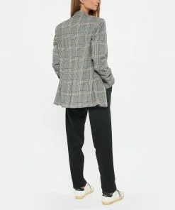 GOLDEN GOOSE Veste Blazer Laine Gris Blanc -Boutique MAJESTIC FILATURES unnamed file 2856